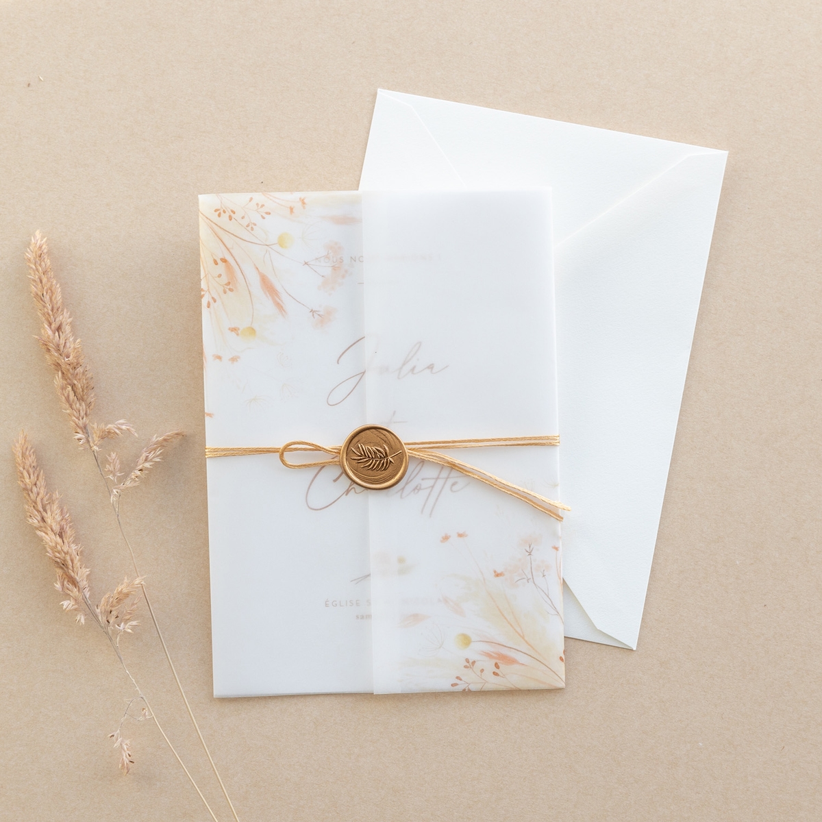 Faire-part mariage Gravure