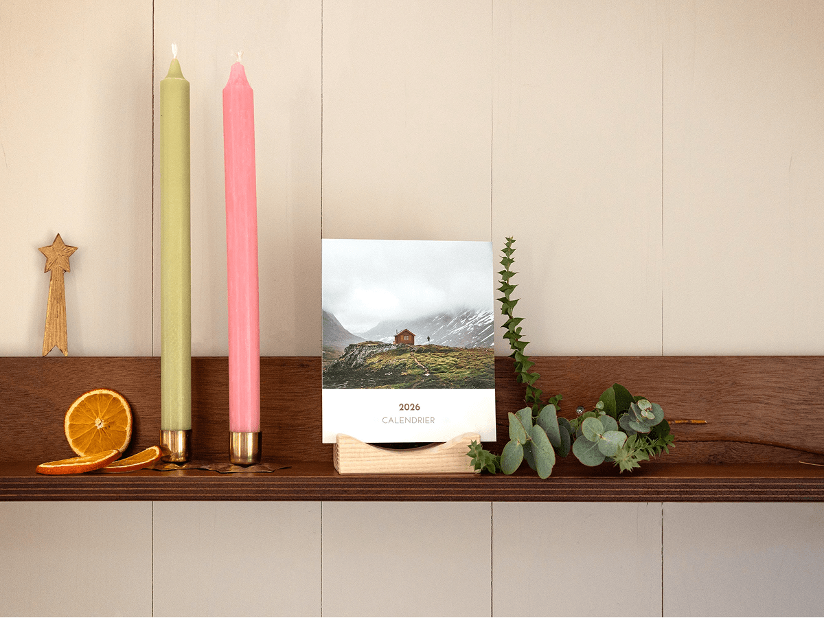 Calendrier personnalisé support en bois