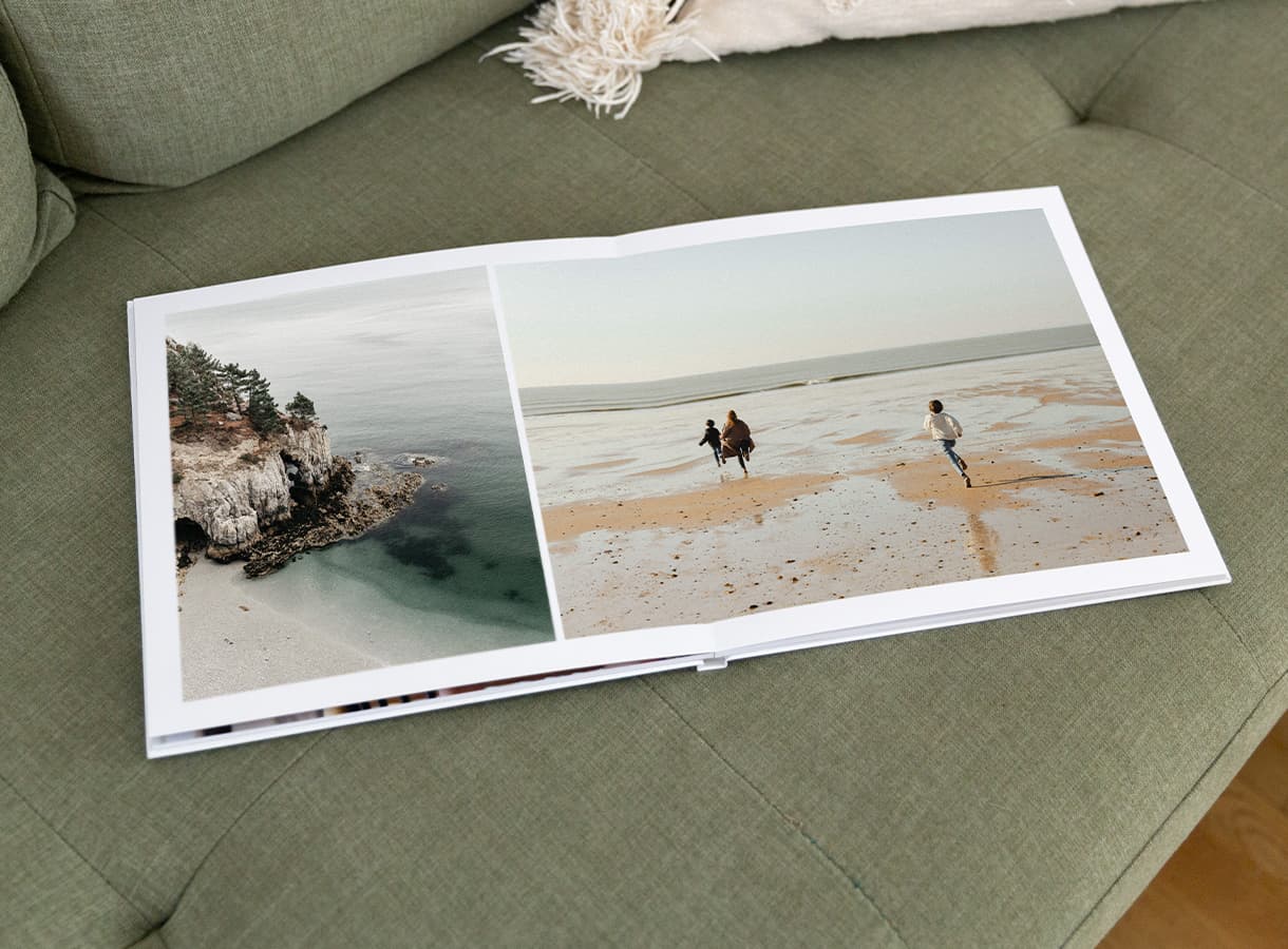 Album photo ouverture à plat