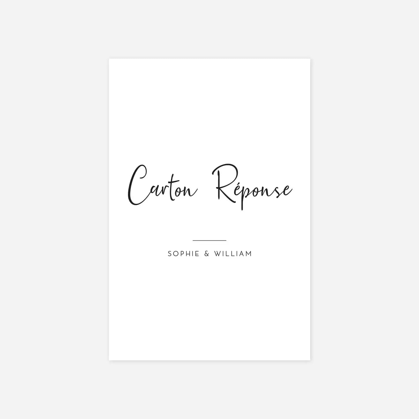 Carton réponse mariage Intemporel