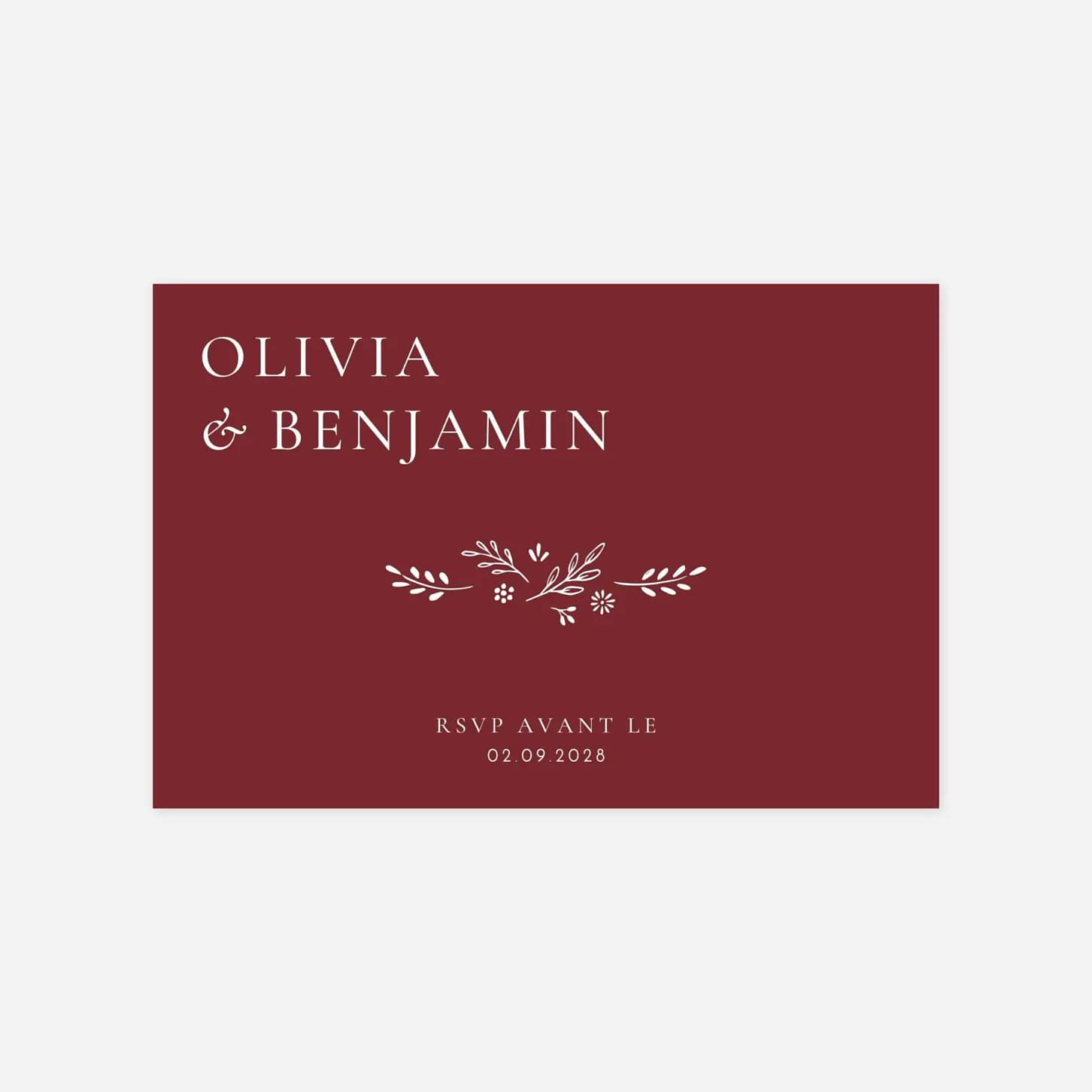 Carton réponse mariage Laure de Sagazan