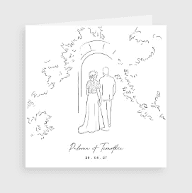 Faire-part de mariage Jour de noces (4 pages) blanc