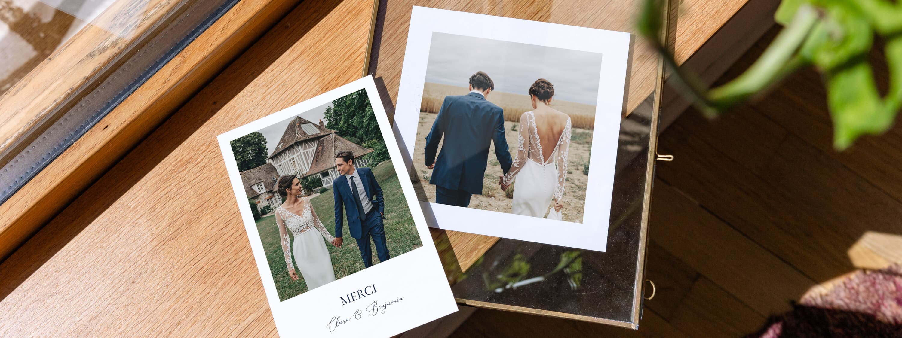 Carte de remerciement mariage classique