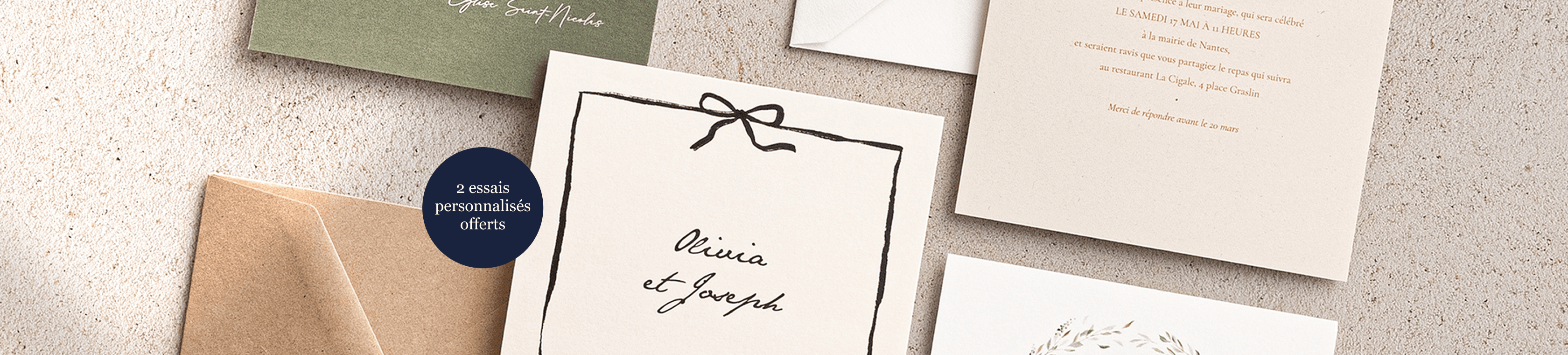 Faire part mariage Rosemood