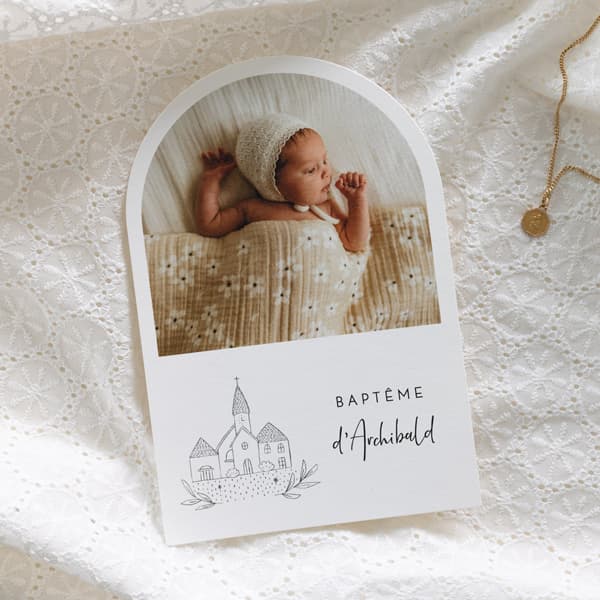 Faire-part baptême Rosemood