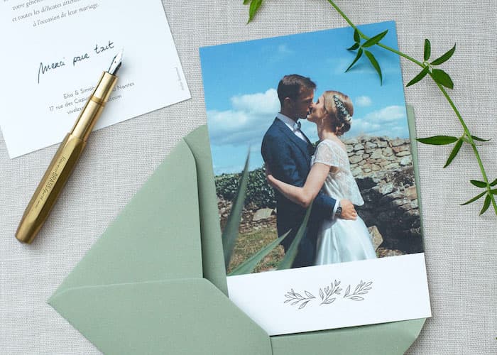 Texte carte remerciement mariage