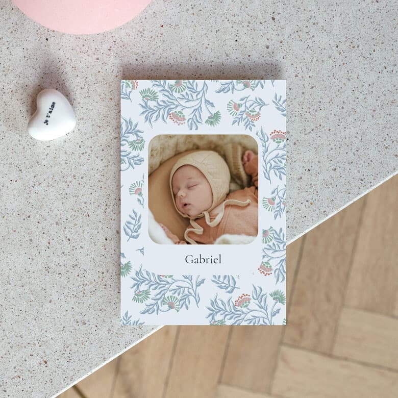 Faire-part de naissance pour garçon