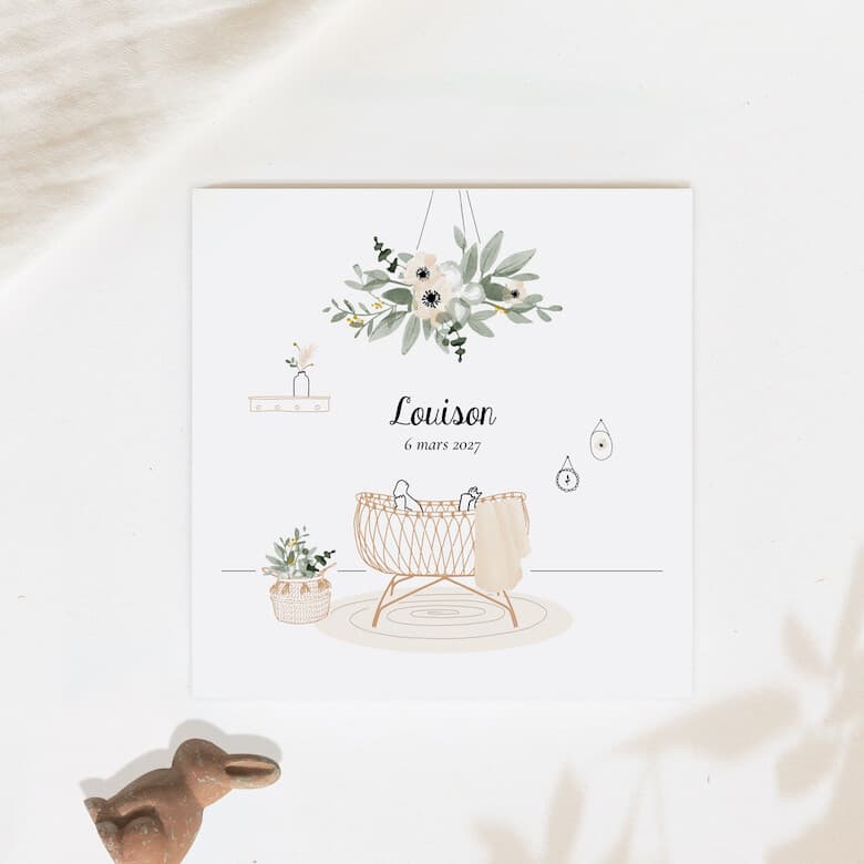 Faire-part de naissance pour fille