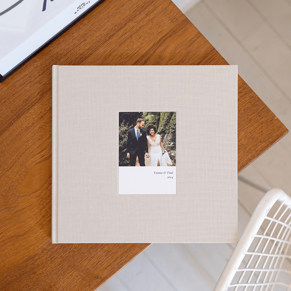 Livres photos cartouche embossé