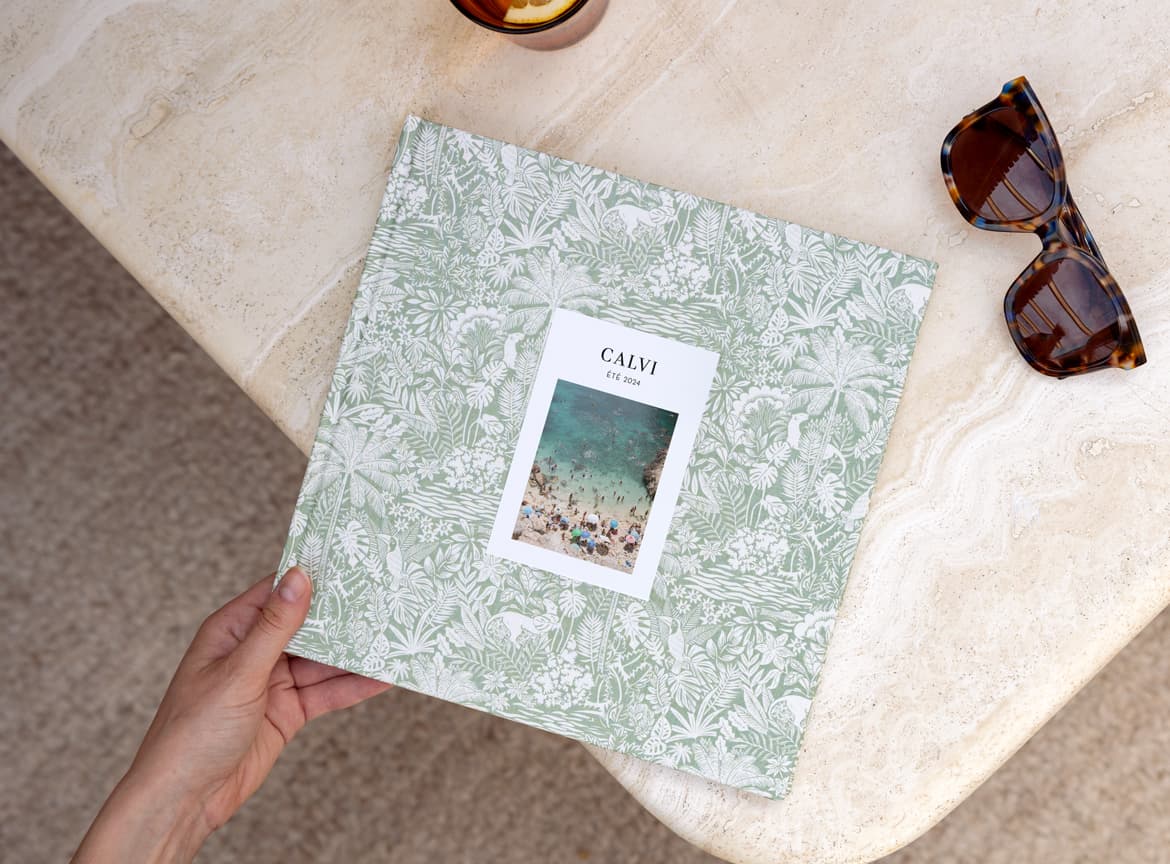 Album photo couverture tissu photo vacances