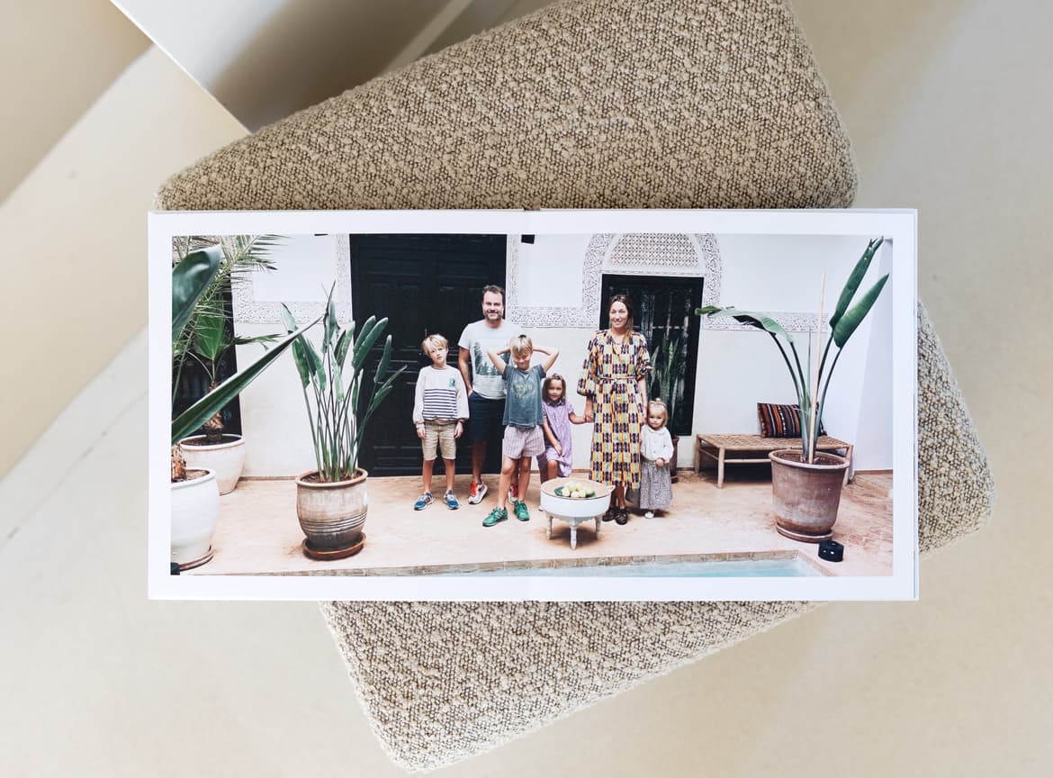 Album photo ouverture à plat