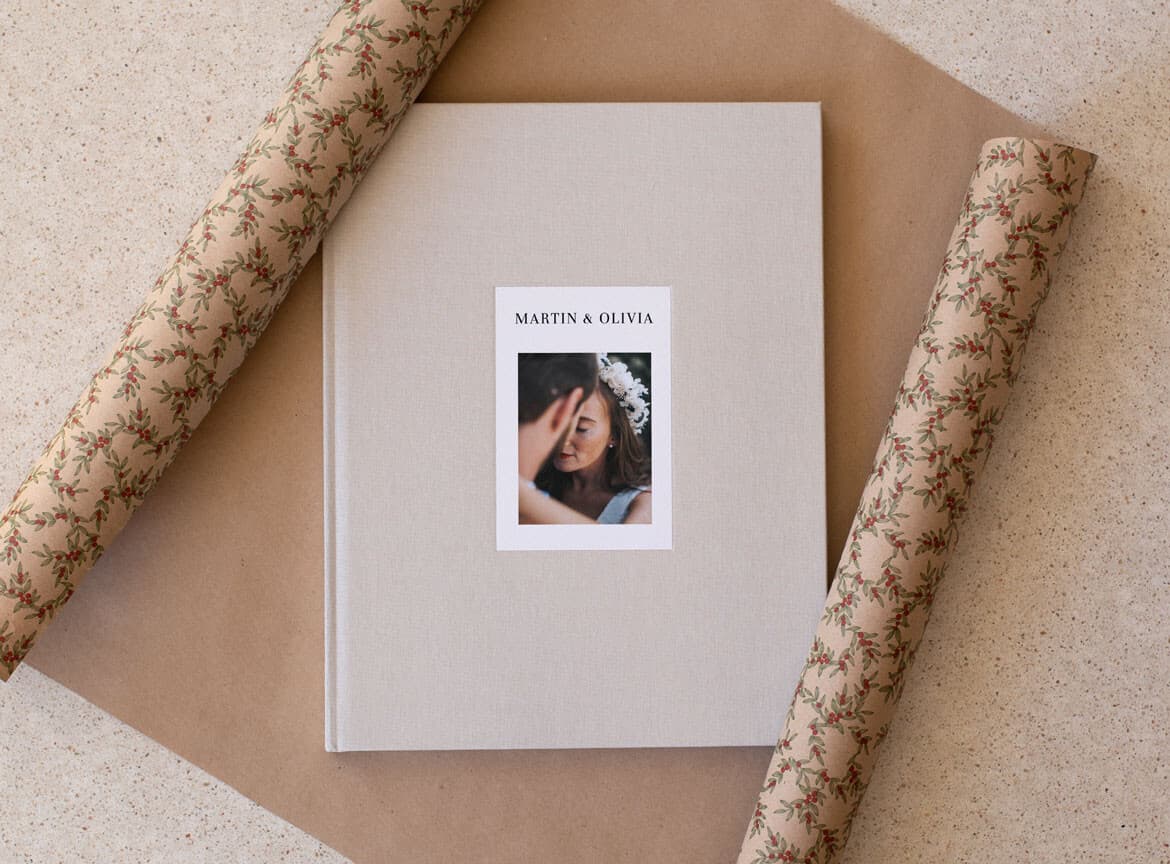 Livre photo tissu cadeau