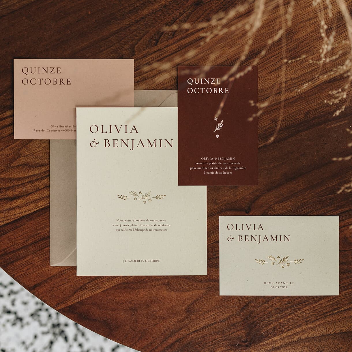 Carton d'invitation mariage Laure de Sagazan II