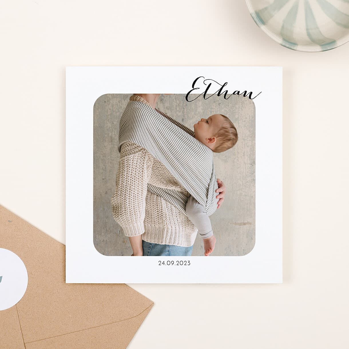 faire part de naissance tendre innocence