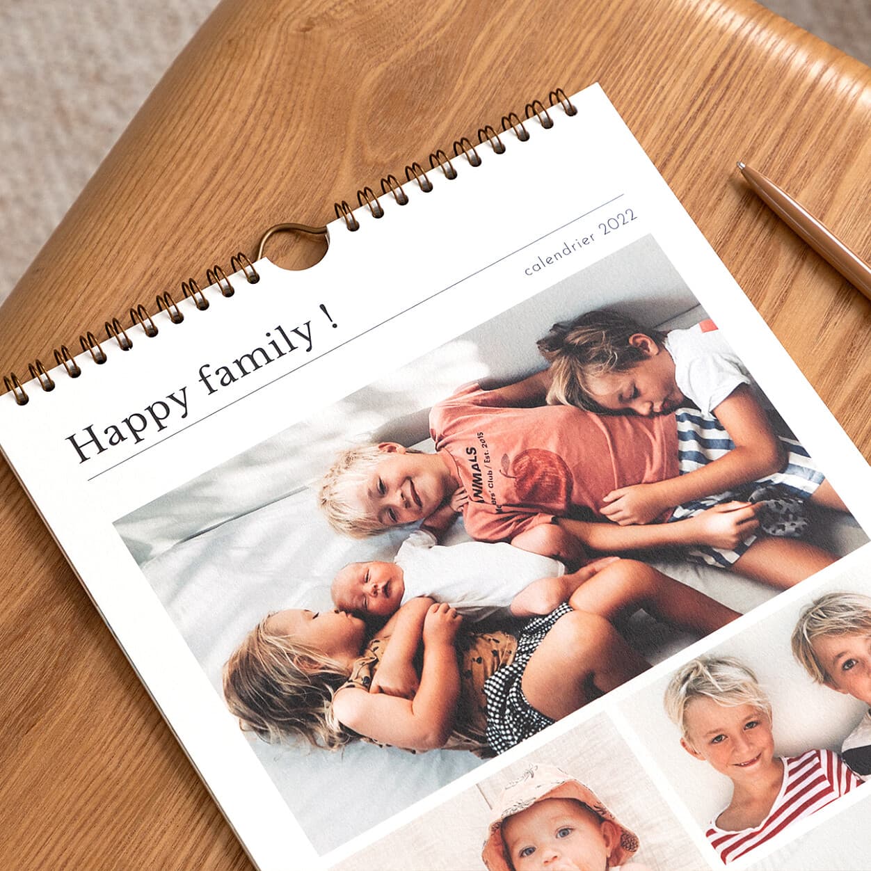 Modèle de calendrier photo de famille