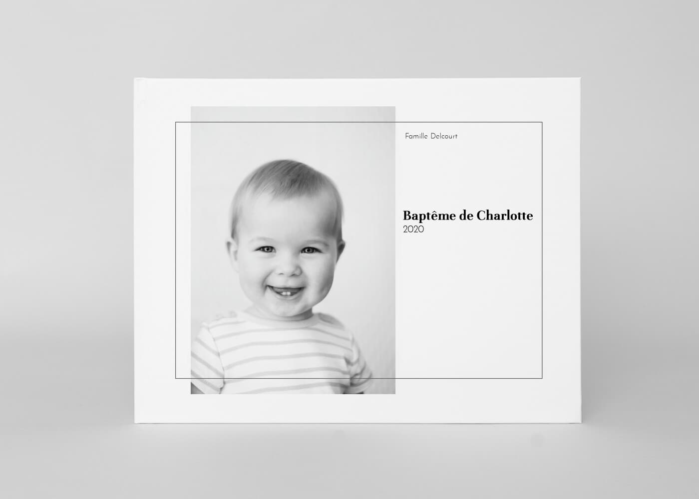 Album photo de baptême couverture rigide