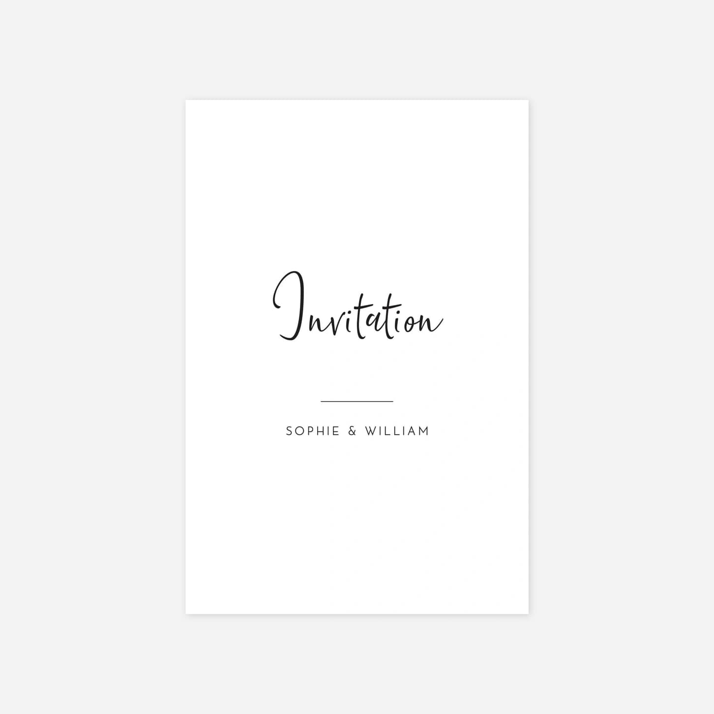 Carton d'invitation mariage Intemporel