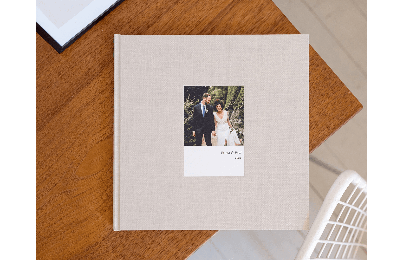 Livre photo avec couverture photo embossée