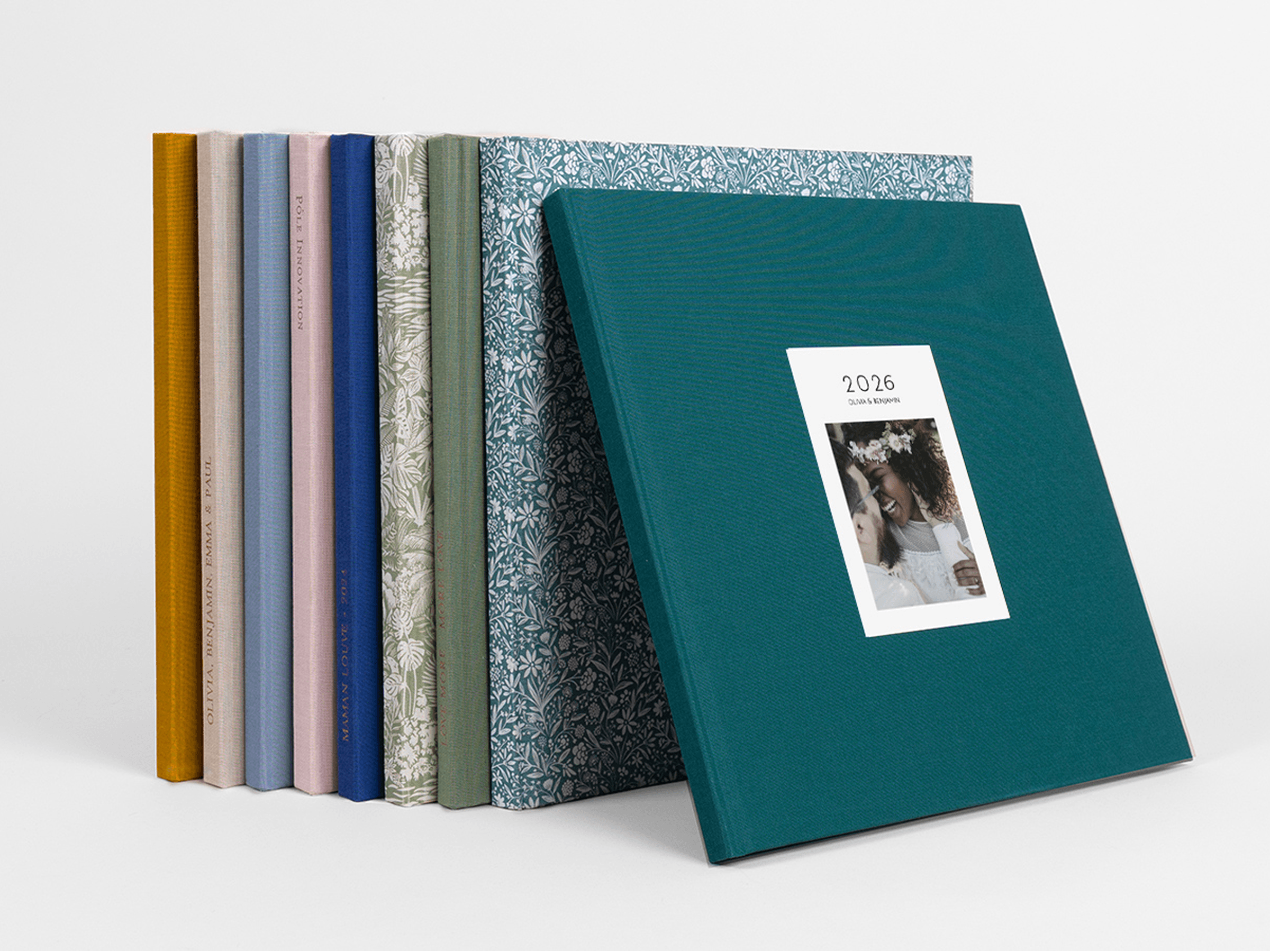 Livres photo avec couverture tissu photo