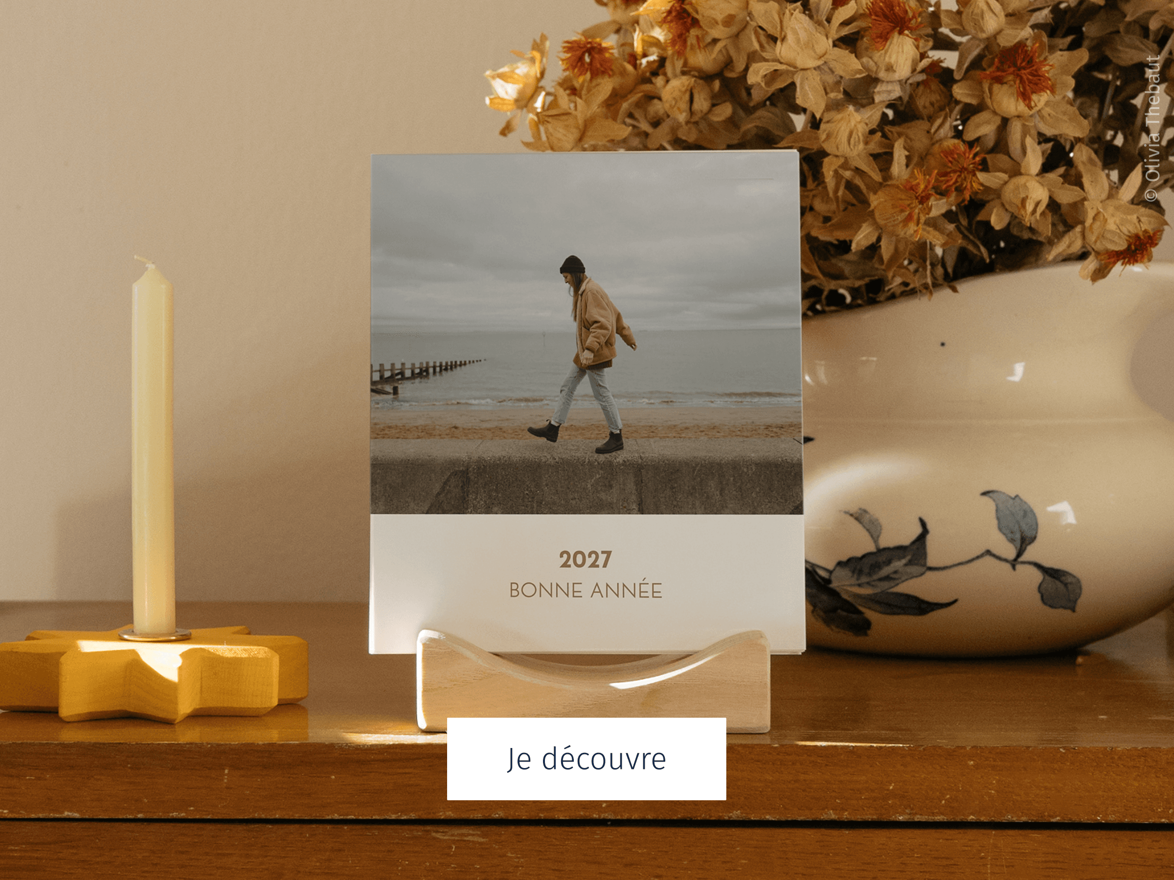 Calendrier personnalisé support en bois