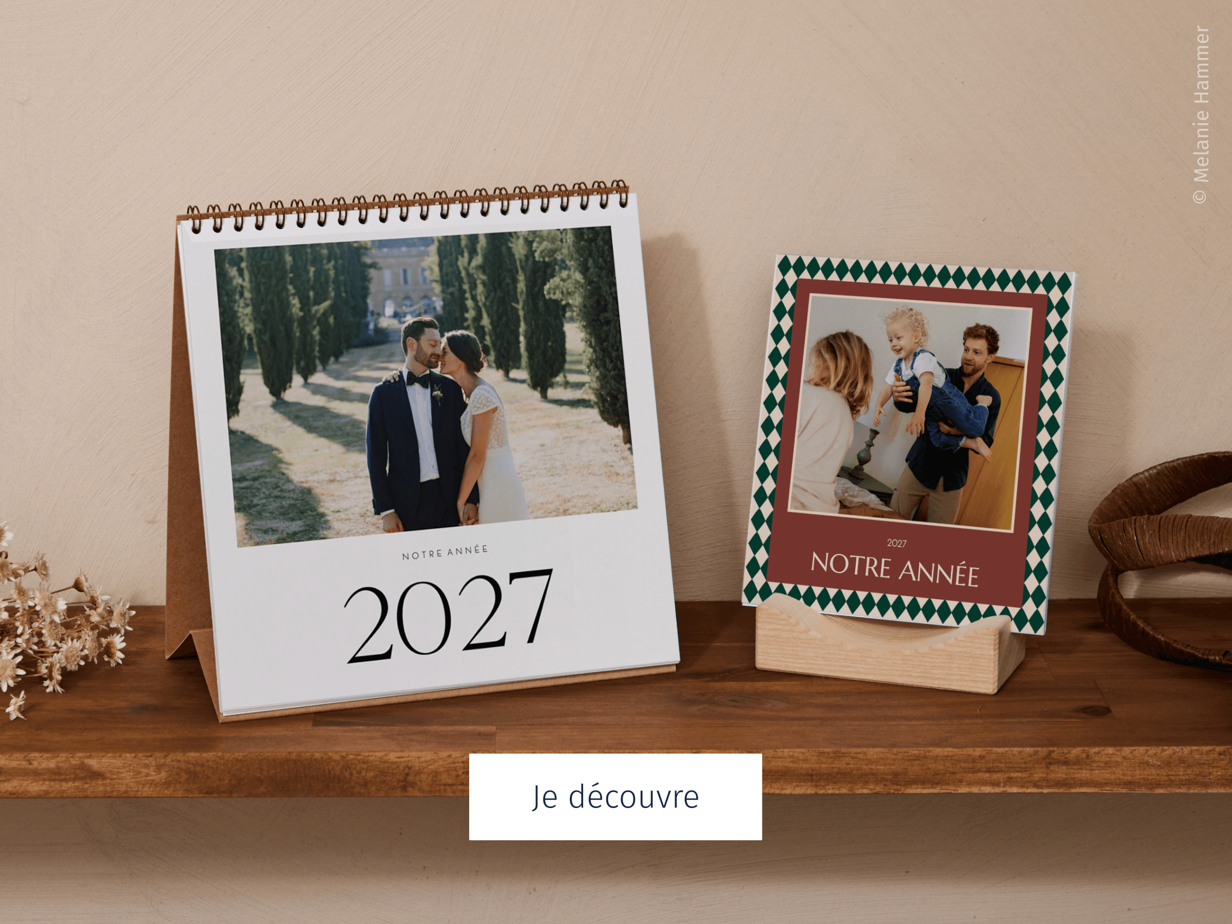 Calendrier photo chevalet