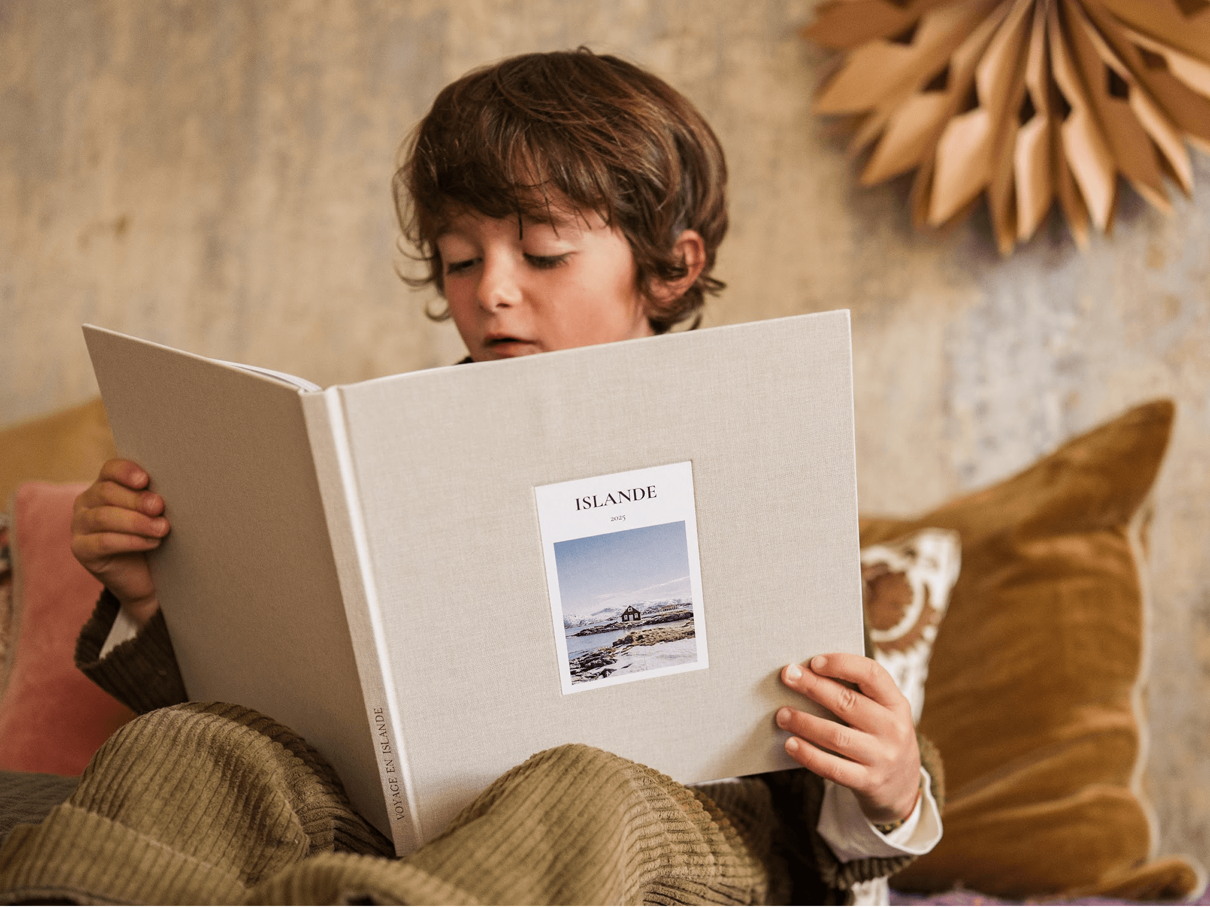 Livre photo couverture tissu photo