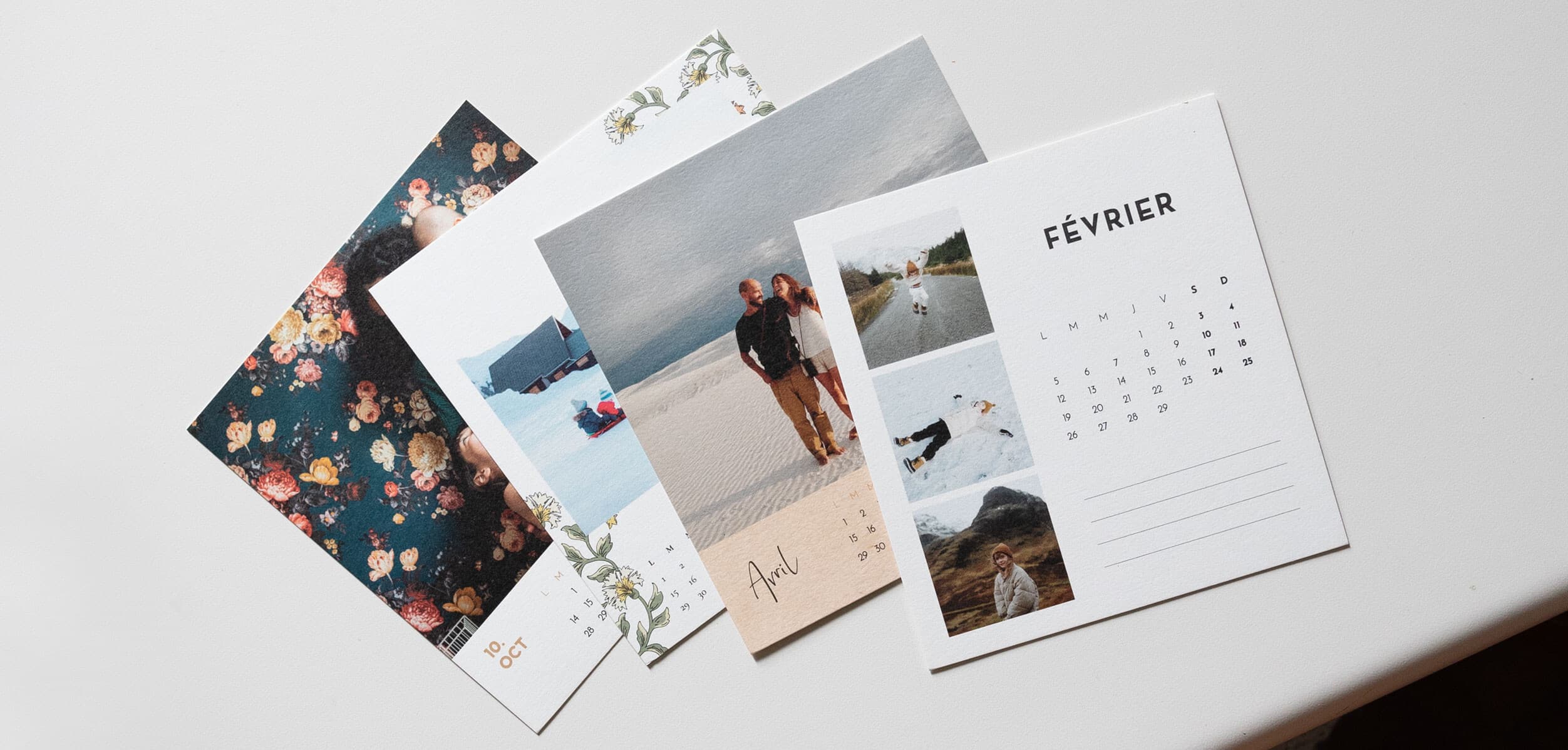 Design calendrier support bois