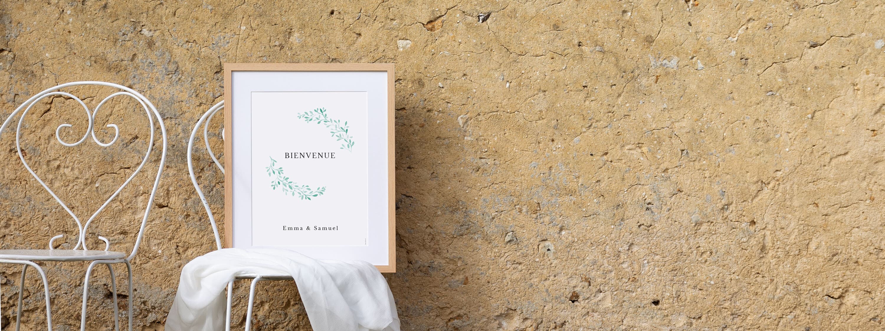 Panneau mariage vintage