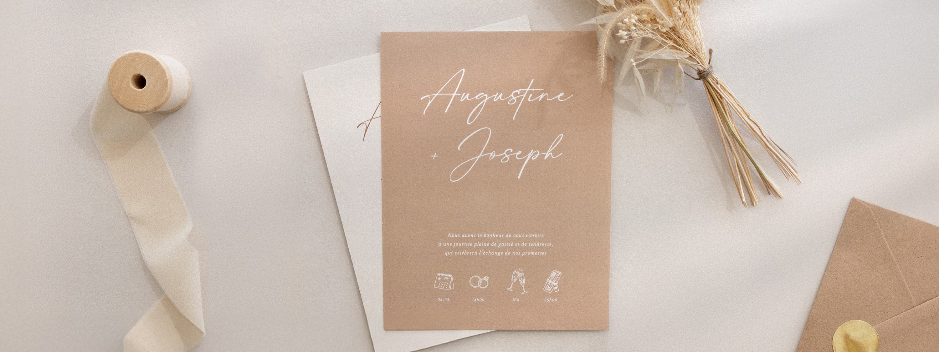 Faire-part de mariage moderne