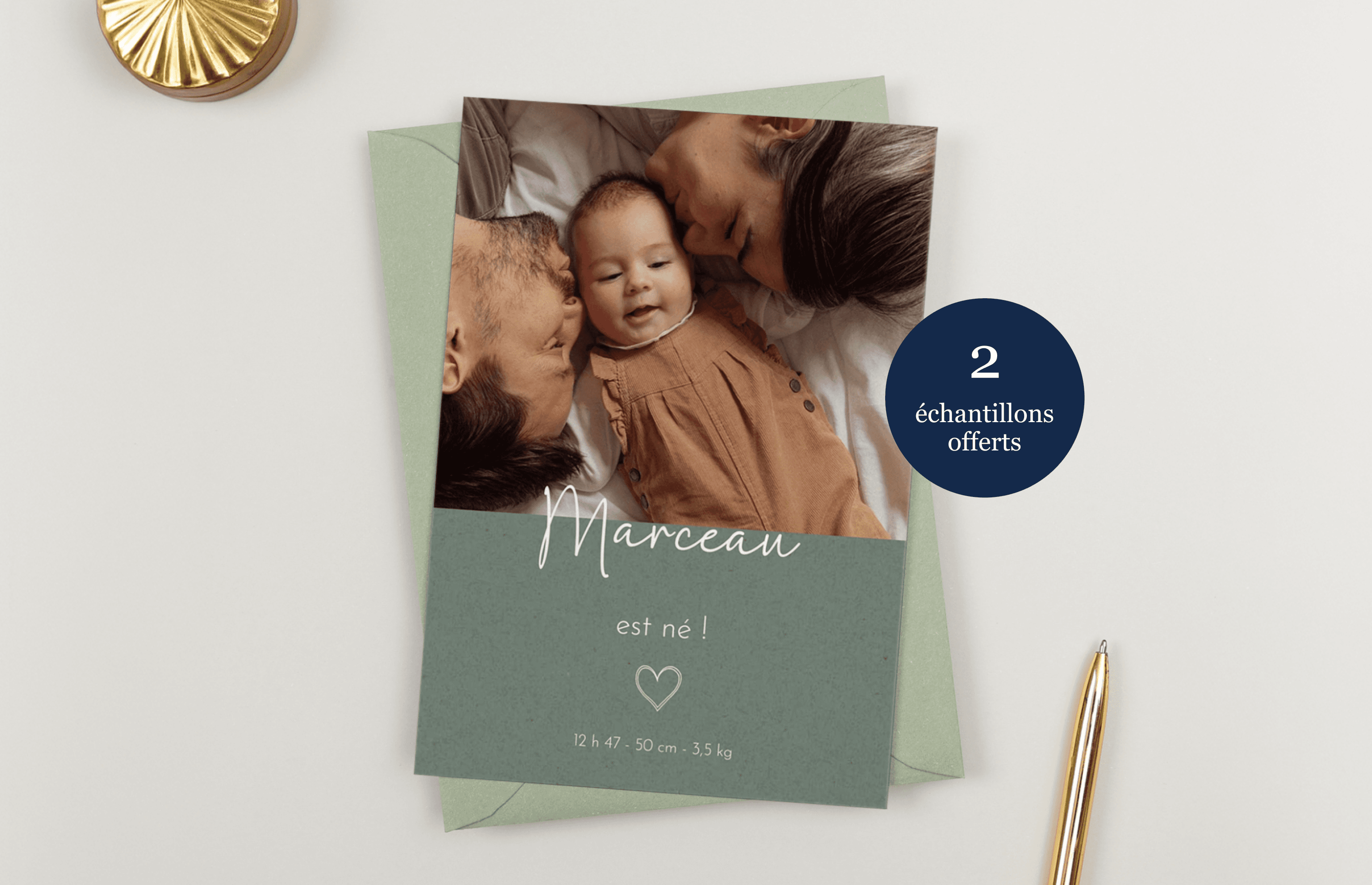 Faire-part de naissance classique