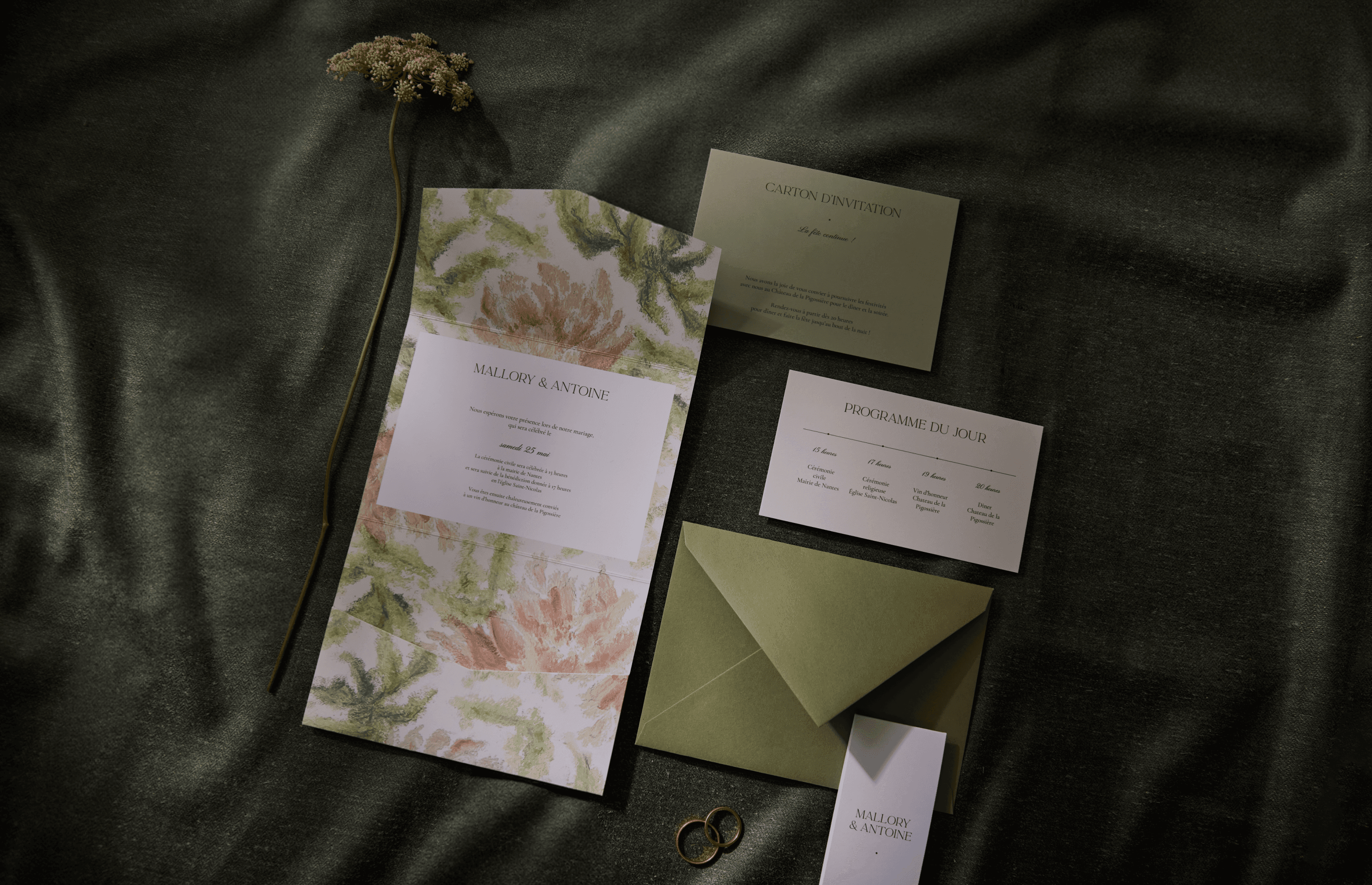 Faire-part de mariage bohème