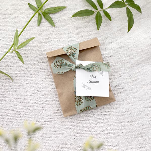 Etiquette perforée mariage