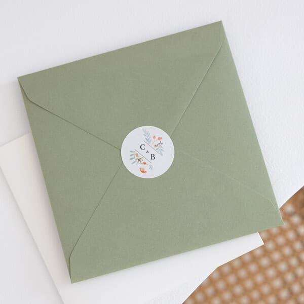Stickers pour enveloppe mariage