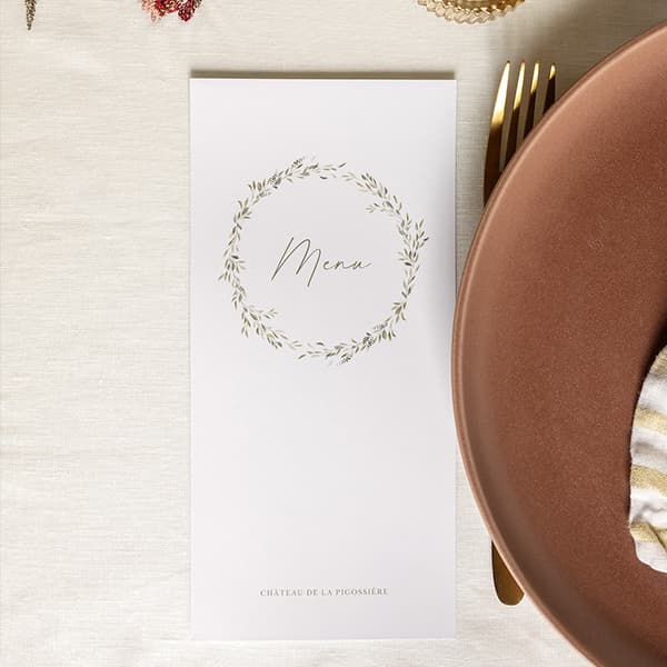 Menu de mariage
