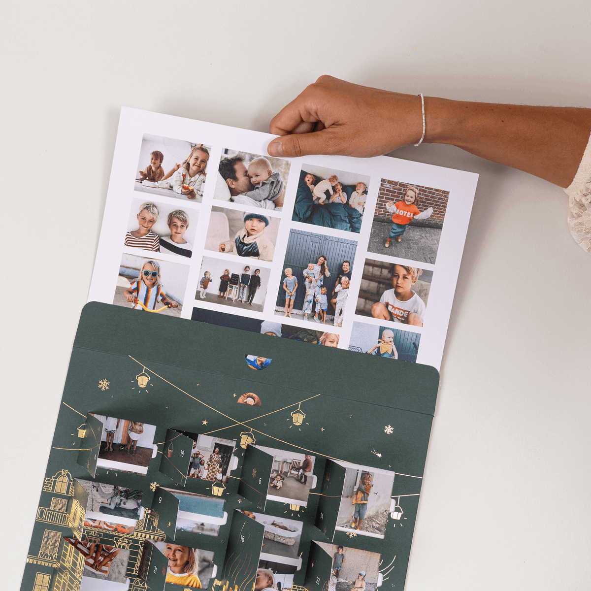 Calendrier de l'Avent Village doré