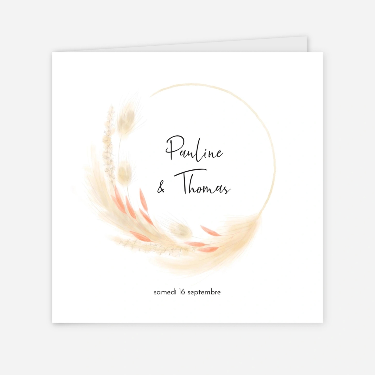 Faire-part mariage L'air du vent