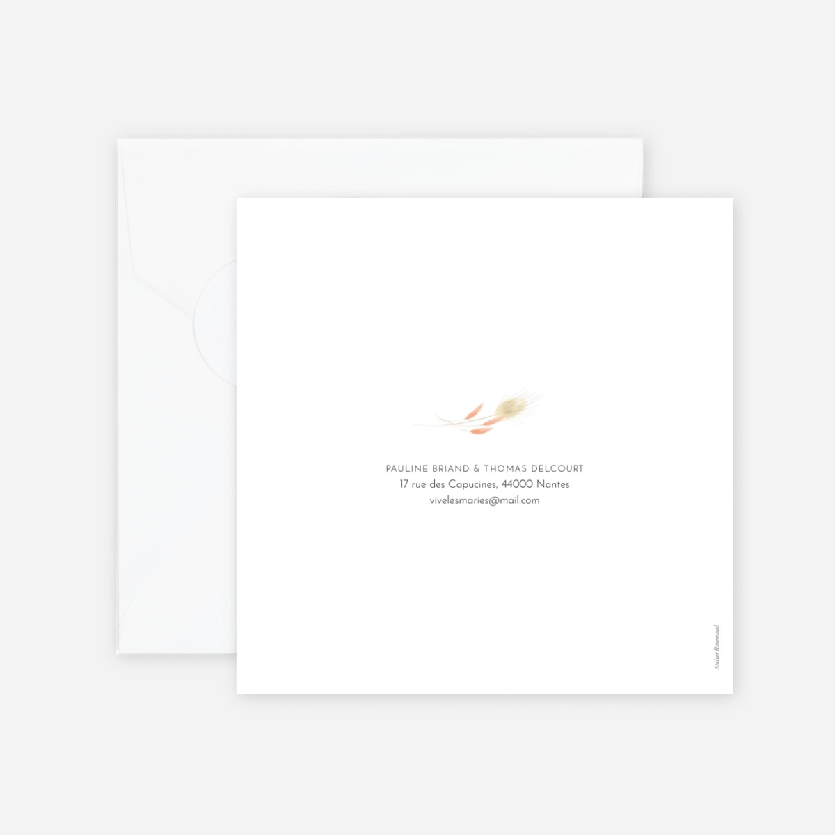 Faire-part mariage L'air du vent