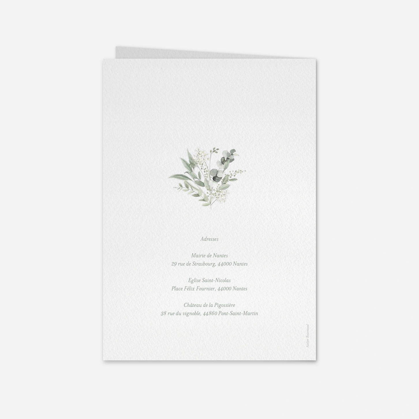 Faire-part mariage Alliance végétale