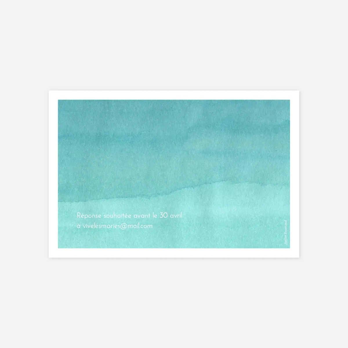 Carton d'invitation Aquarelle