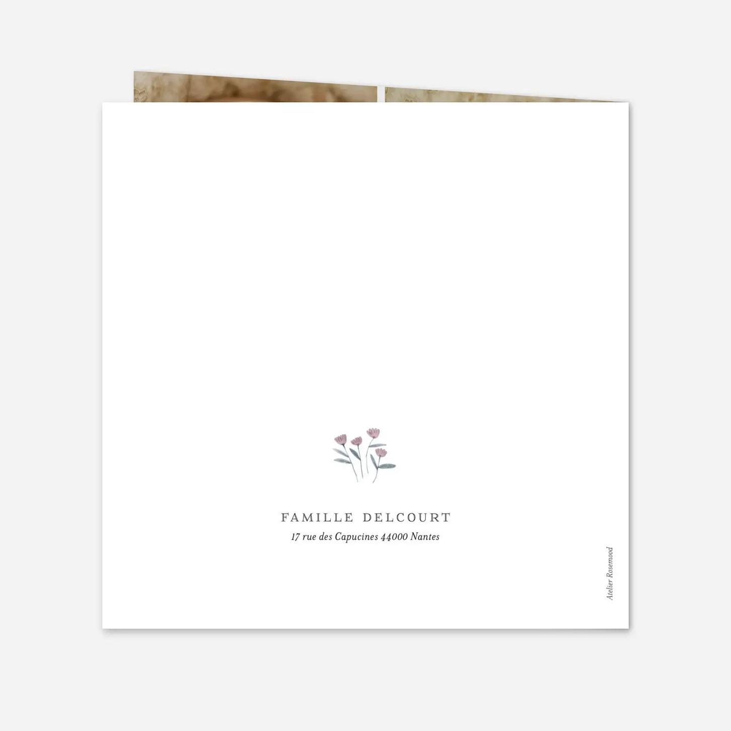 Faire-part naissance Aquarelle végétale