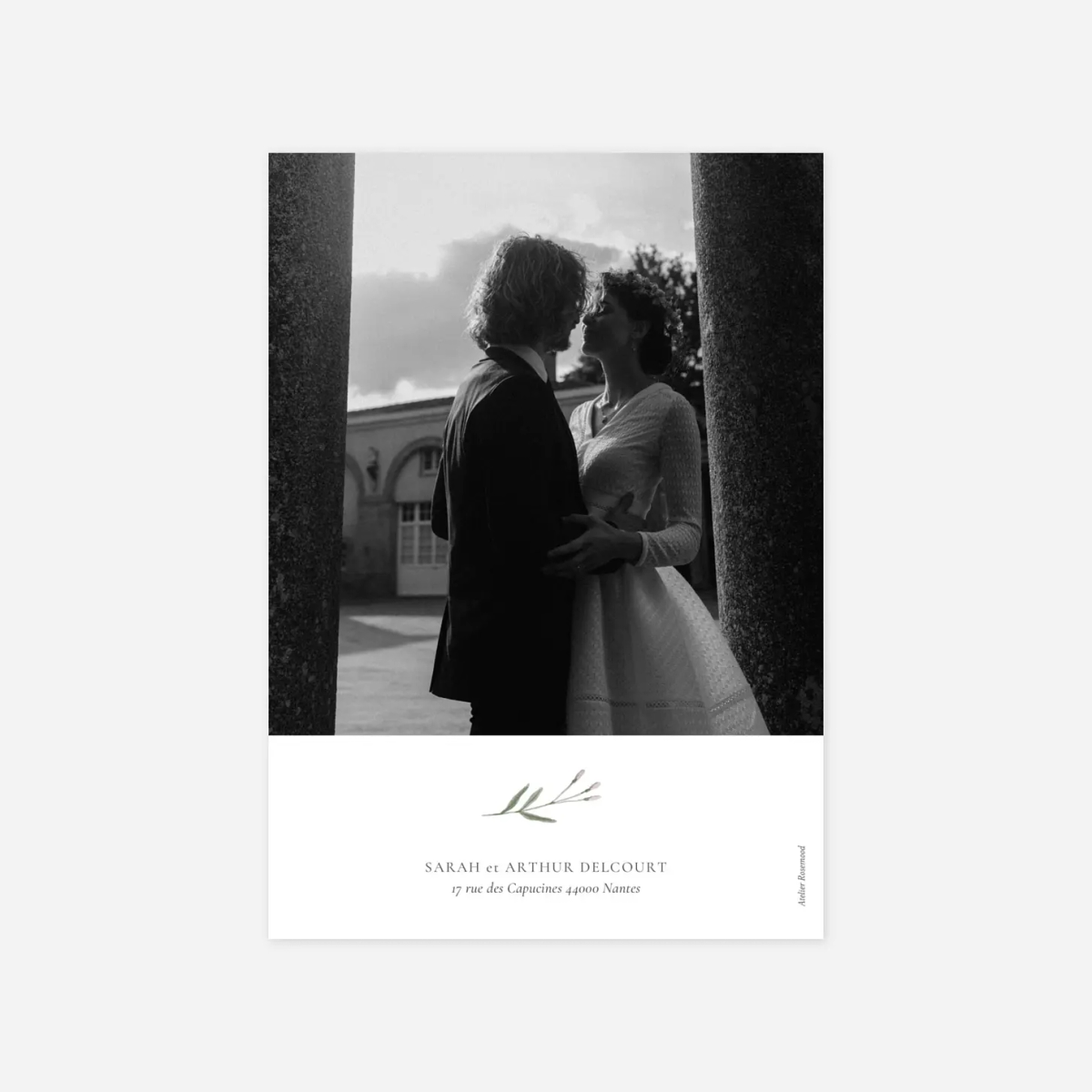 Carte de remerciements Aquarelle végétale