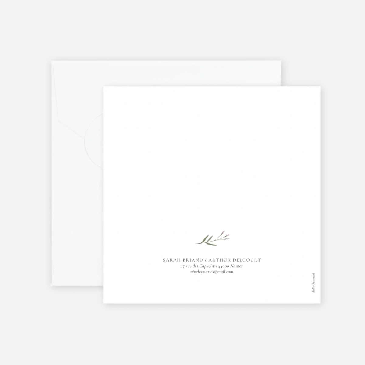 Faire-part mariage Aquarelle végétale