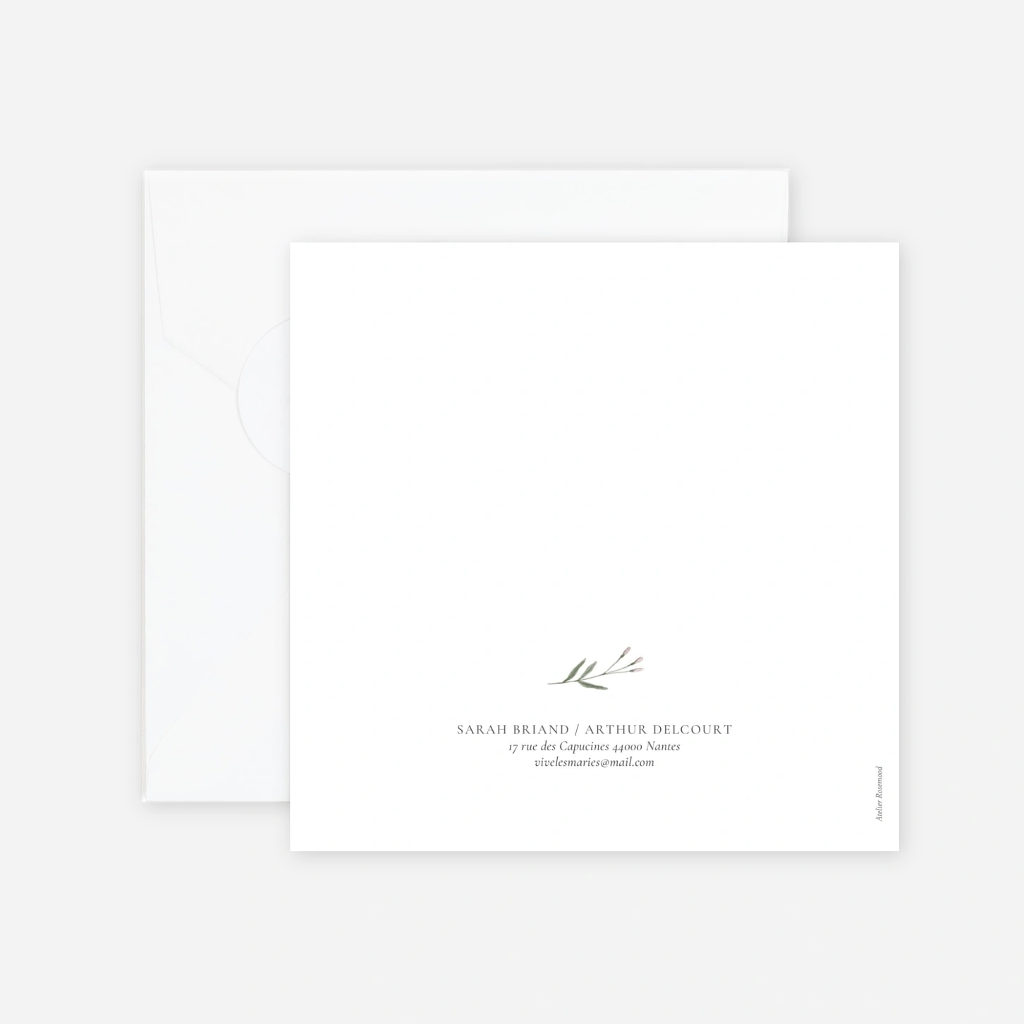 Faire-part mariage Aquarelle végétale