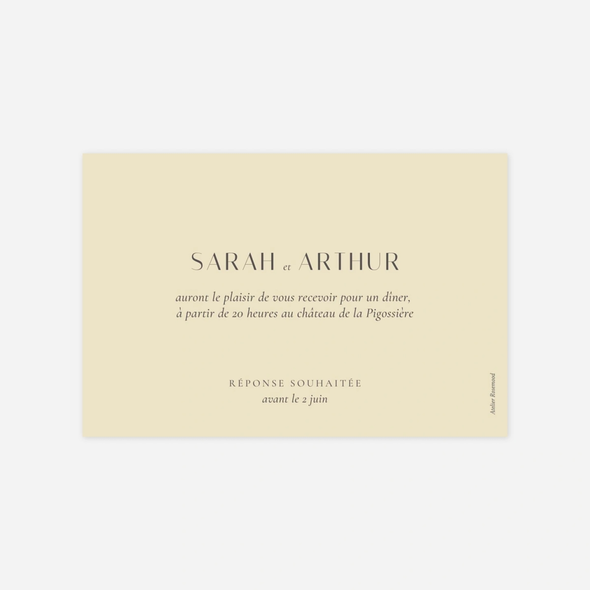 Carton d'invitation Aquarelle végétale