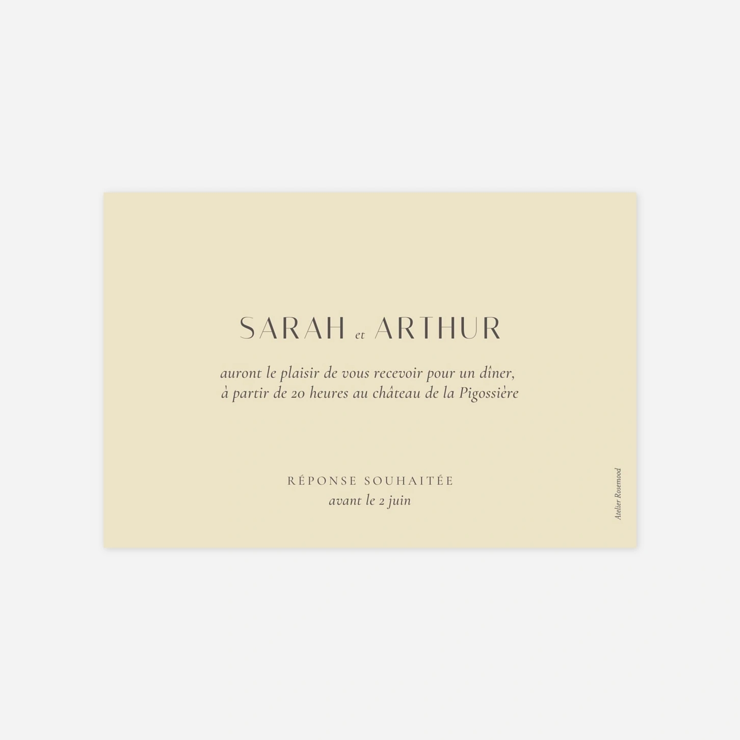 Carton d'invitation Aquarelle végétale