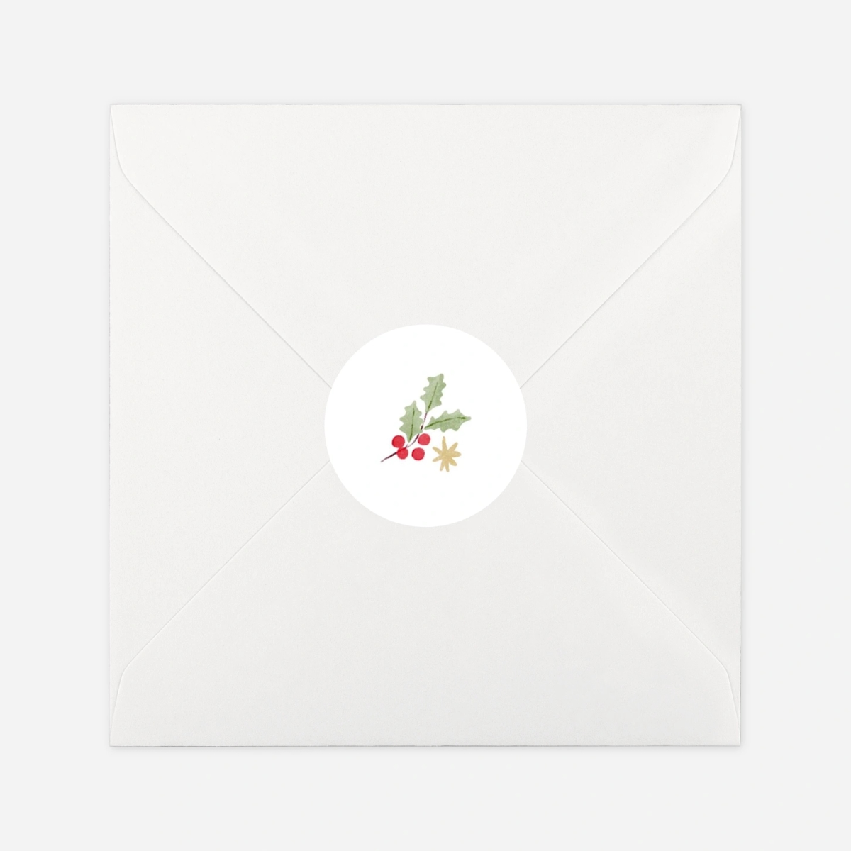 Étiquette cadeau Noël Aquarelle végétale