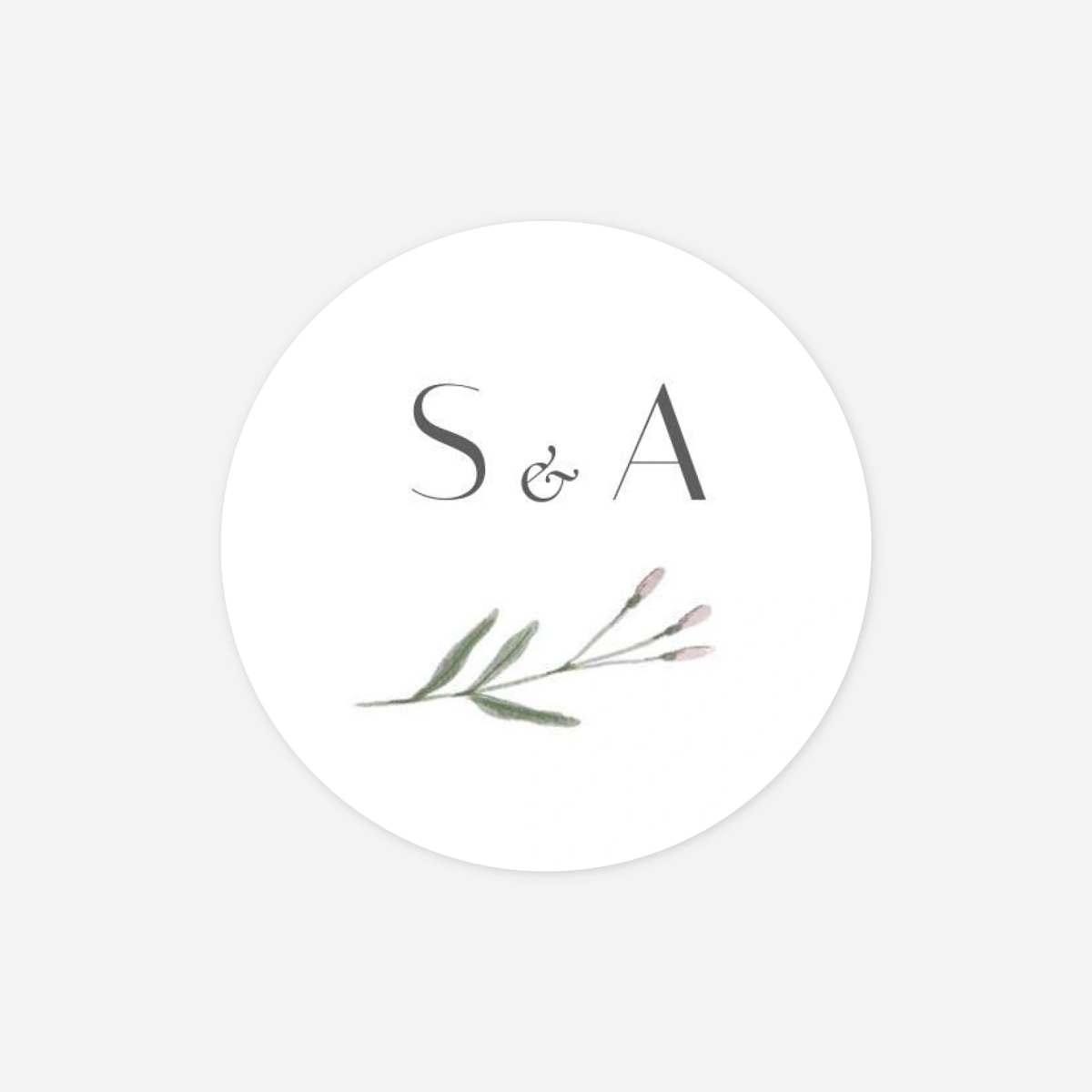 Stickers mariage Aquarelle végétale