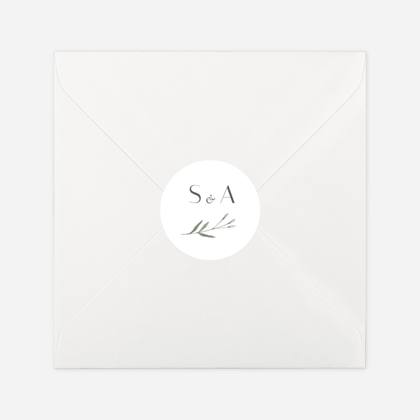 Stickers mariage Aquarelle végétale