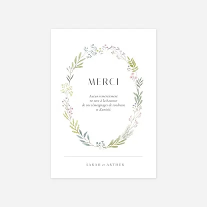 Aquarelle végétale en couronne