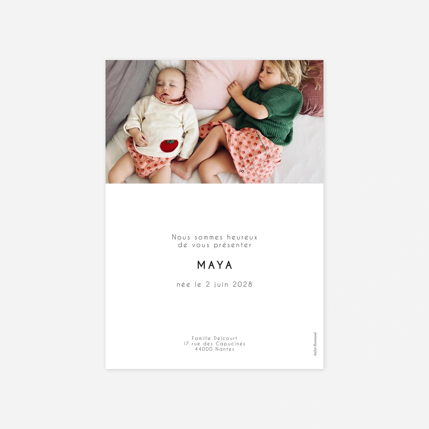 Faire-part naissance Arche graphique